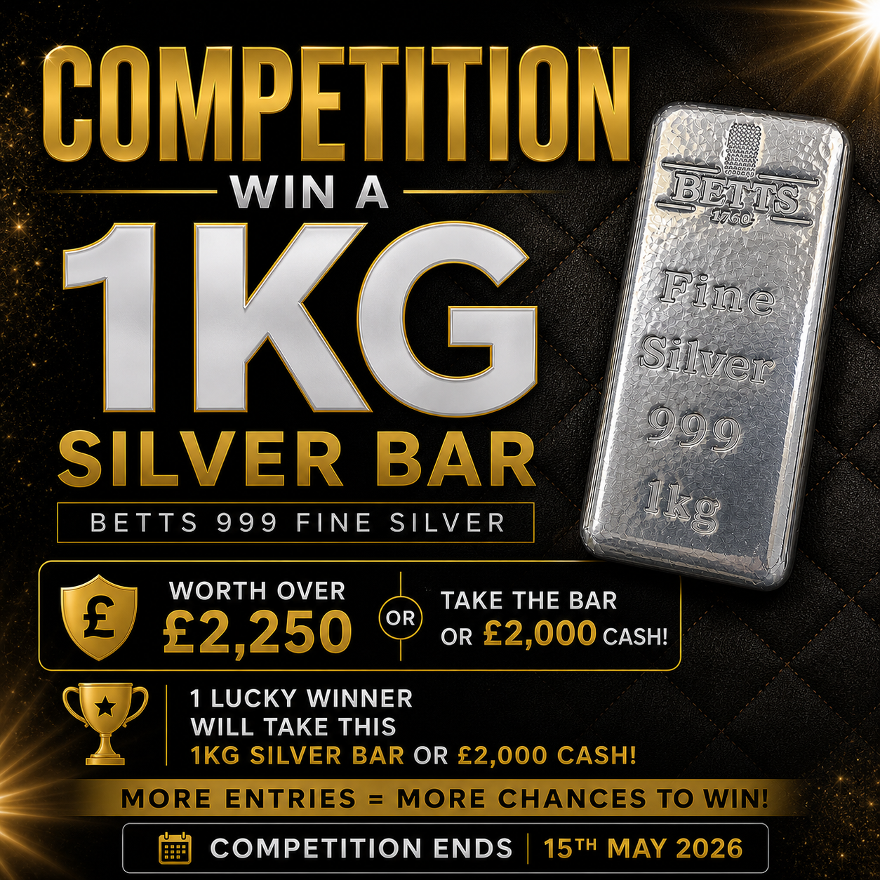 1kg Silver Bar Competition! CLOSED