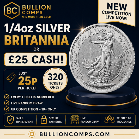 Win a 1/4oz Silver Britannia or £25 Cash!