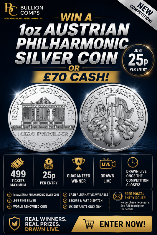 CLOSED COMP Win a 1oz Austrian Philharmonic Silver Coin or £70 Cash!