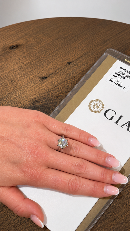 3.51ct GIA Round Brilliant Solitaire Ring