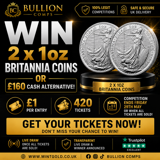CLOSED - WIN 2x 1oz Silver Britannia Coins