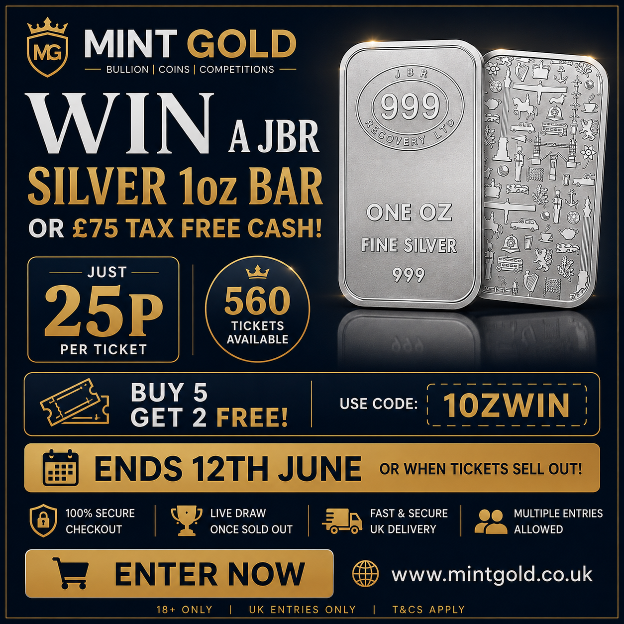 Win 1oz “JBR Mint” Bar