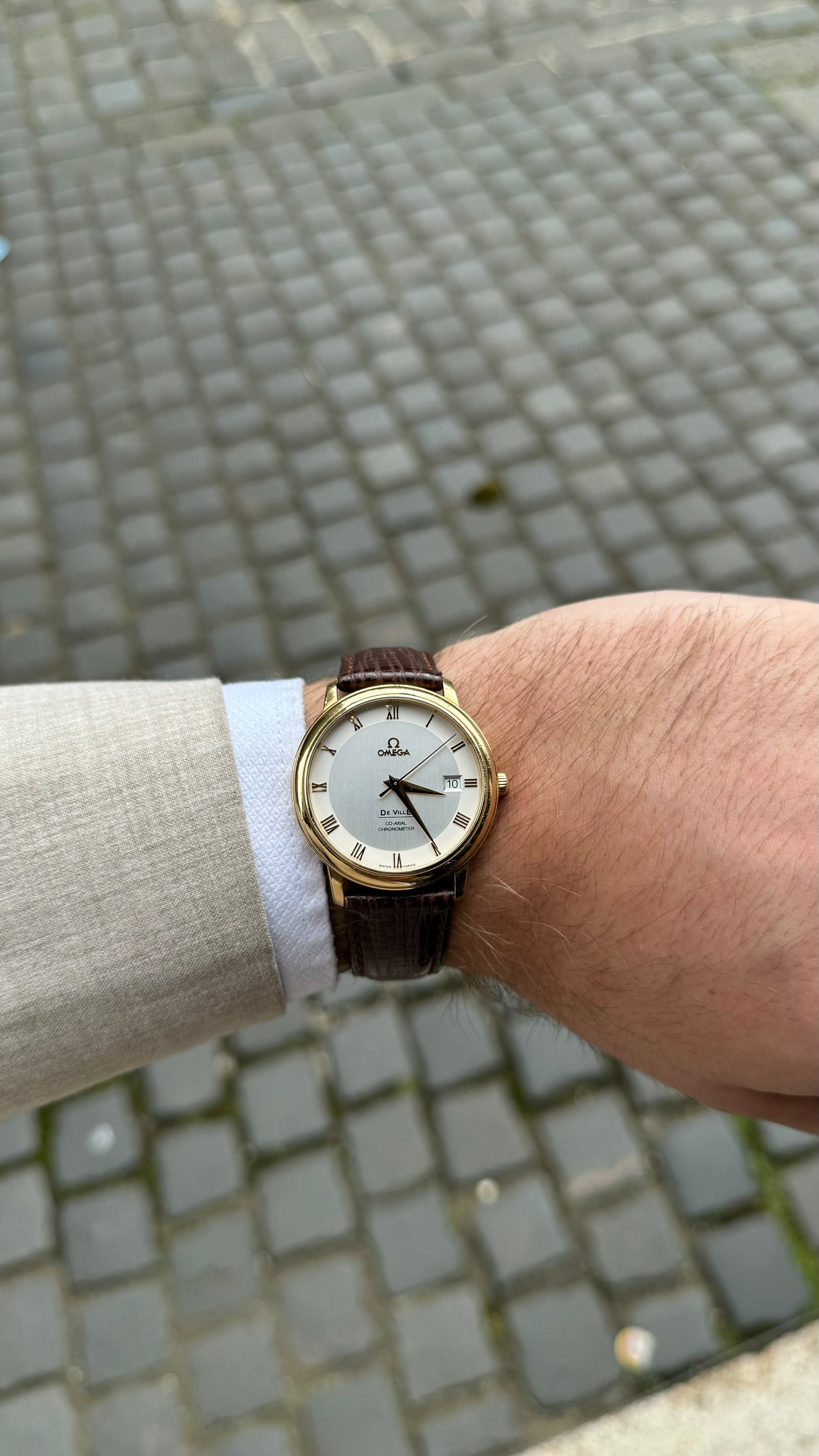 Pre-owned 18ct yellow gold Omega Deville