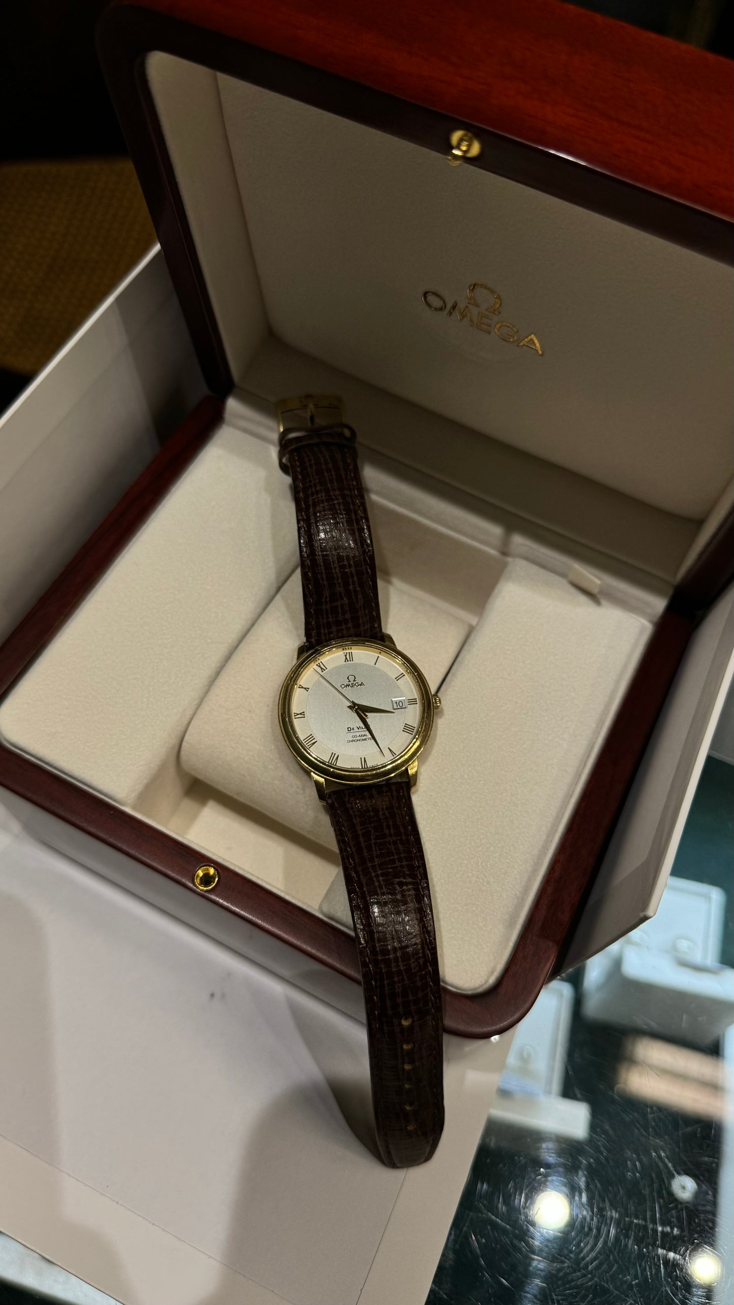 Pre-owned 18ct yellow gold Omega Deville