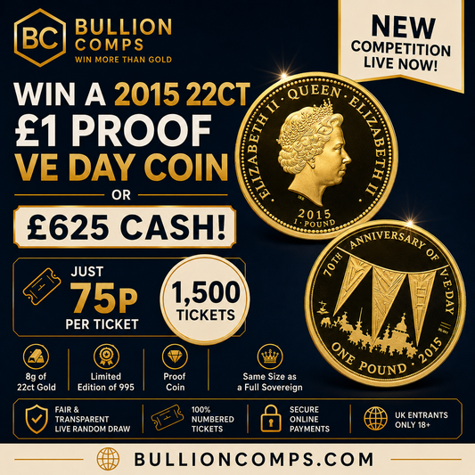 Win a 2015 22ct Gold £1 Proof VE Day Coin